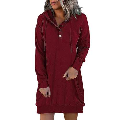 Minimalistic Long Women's Hoodie – Valeria