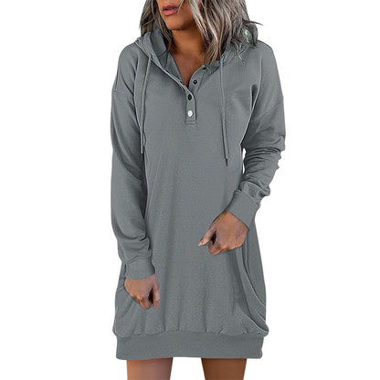 Minimalistic Long Women's Hoodie – Valeria