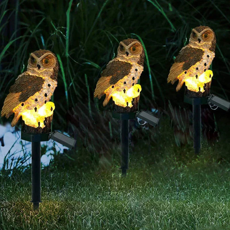 OwlGlow Solar-Powered Garden Lamp