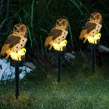 OwlGlow Solar-Powered Garden Lamp