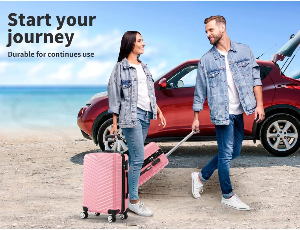 Hard-shell cabin suitcase with lock & spinner wheels – Rosemont