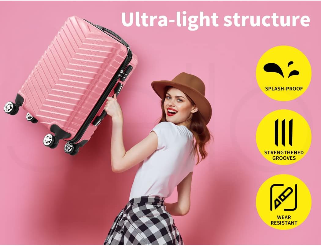 Hard-shell cabin suitcase with lock & spinner wheels – Rosemont