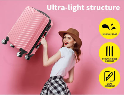 Hard-shell cabin suitcase with lock & spinner wheels – Rosemont