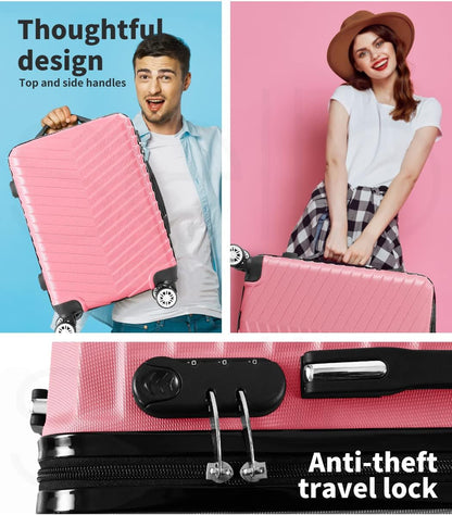 Hard-shell cabin suitcase with lock & spinner wheels – Rosemont