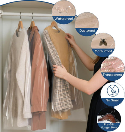 Winter-clear garment bag set – protective covers for clothing and travel (Buy one, get one free)