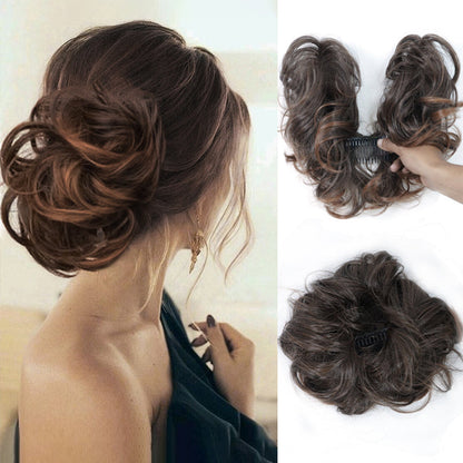 Messy Clip-in Bun with Side Clip – Elina