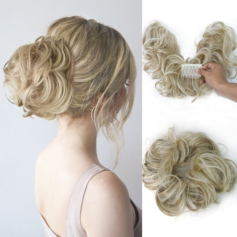 Messy Clip-in Bun with Side Clip – Elina
