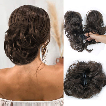 Messy Clip-in Bun with Side Clip – Elina