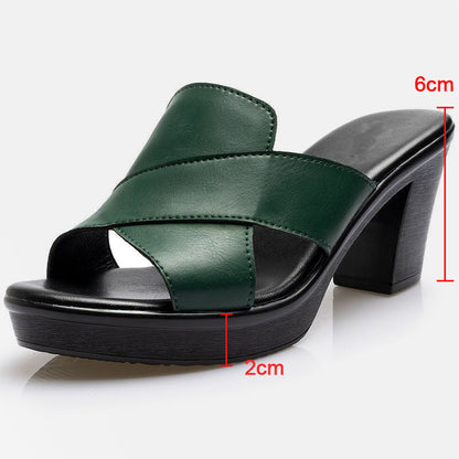 Fashionable platform sandals with block heel – Valeria