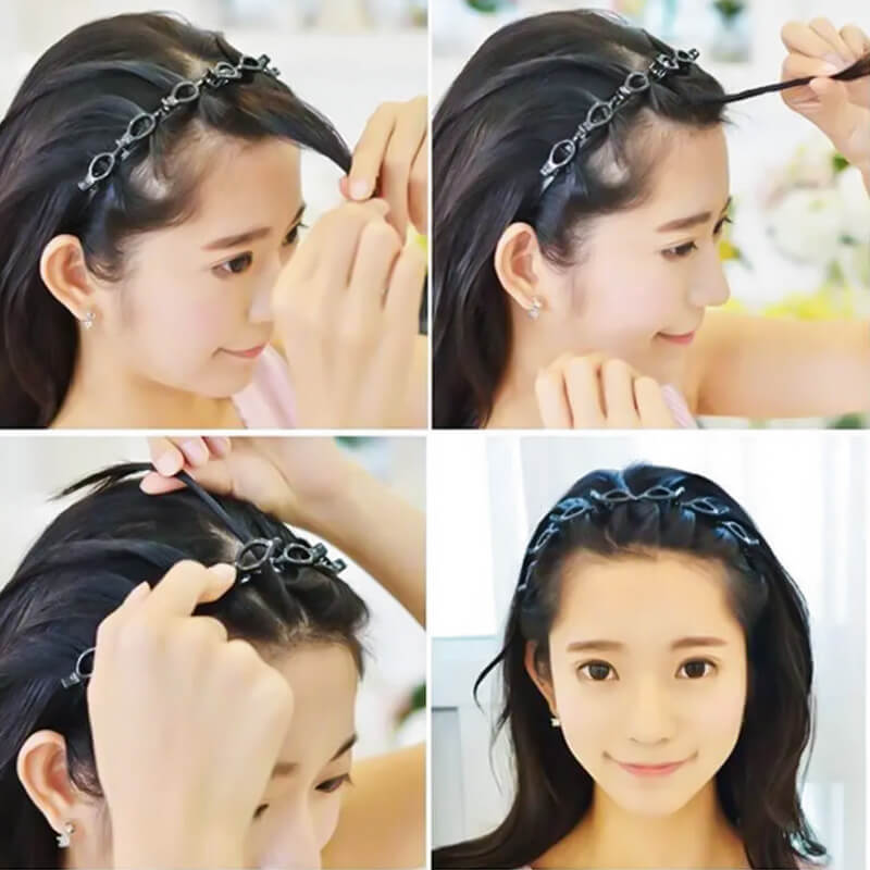 Braided Hairband with Grip – Bibi