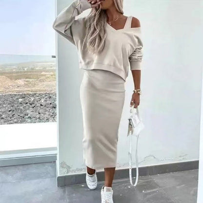 Dress & Sweater Set without Sleeves – Elisa