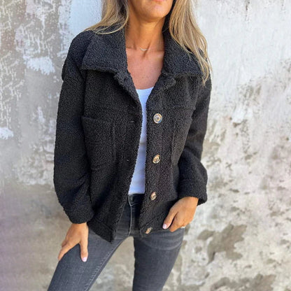 Short Teddy Coat - Dion | Warm with Stylish Lapel Collar