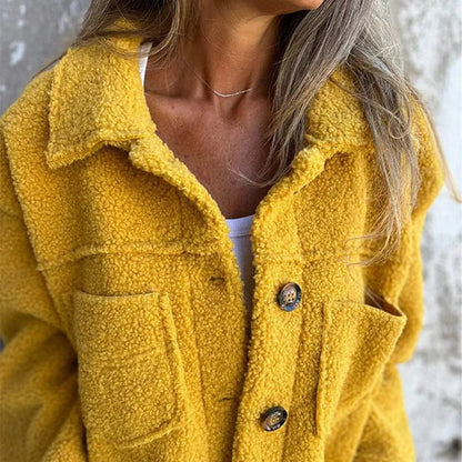 Short Teddy Coat - Dion | Warm with Stylish Lapel Collar