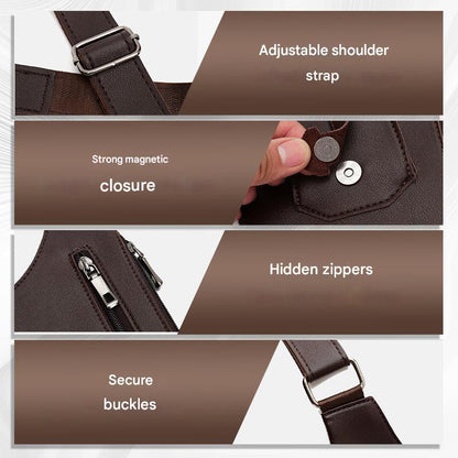 Theft-Resistant Men's Shoulder Bag – ShadowCarry Pro