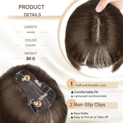 Clip-in Hair Piece with Bangs – Livia
