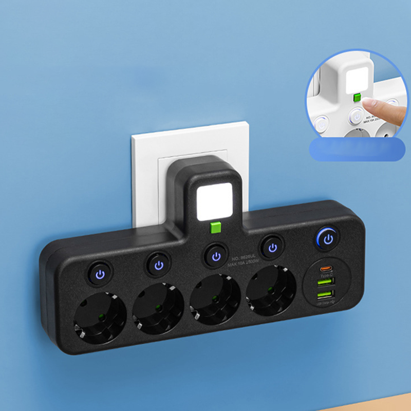 Power Strip with USB and Switches | Multi-Outlet Surge Protector 2500W 26