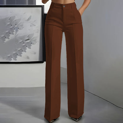 Women's High-Waist Dress Pants | Straight Leg & Crease | Sizes S-3XL 8