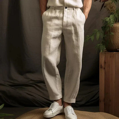 Men's autumn linen trousers – Milan Edition