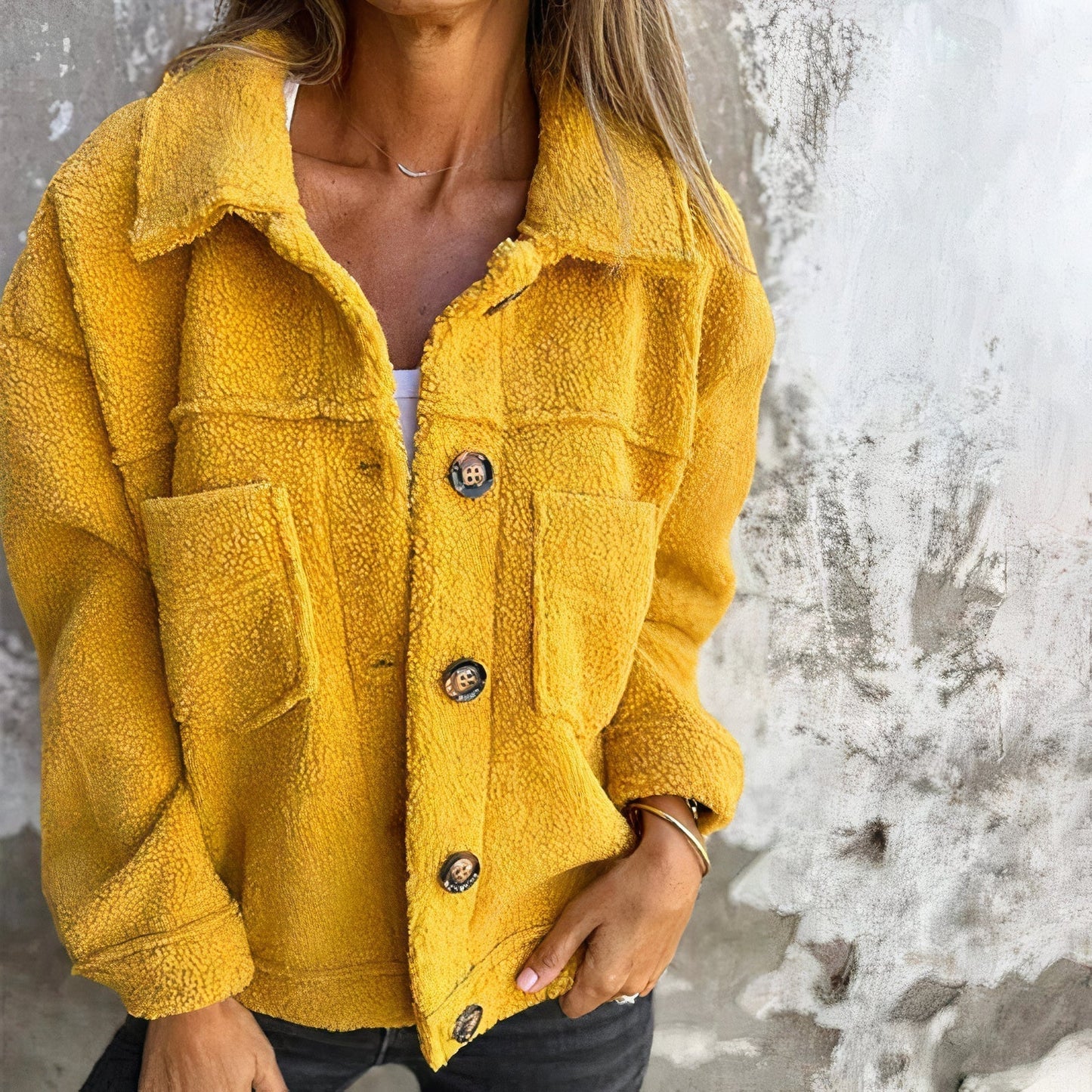 Ladies Soft Teddy Material Coat – Marisol