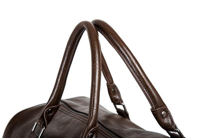 Large-Capacity Leather Travel Bag – Lightweight & Durable Hand Luggage