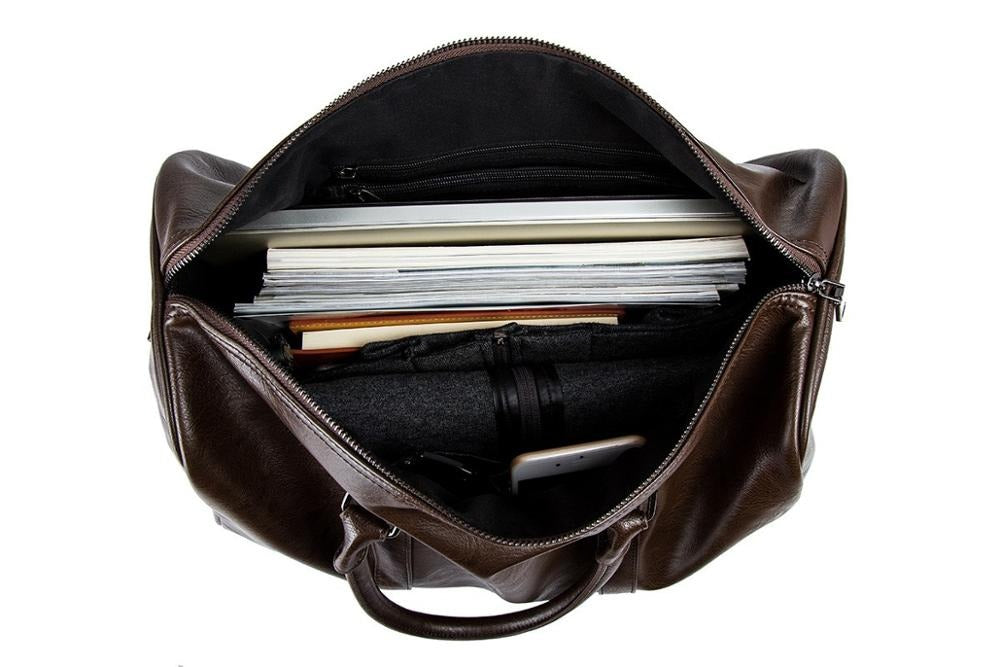 Large-Capacity Leather Travel Bag – Lightweight & Durable Hand Luggage