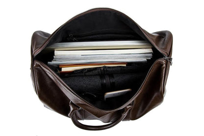 Large-Capacity Leather Travel Bag – Lightweight & Durable Hand Luggage