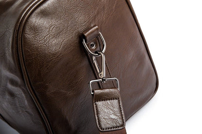 Large-Capacity Leather Travel Bag – Lightweight & Durable Hand Luggage