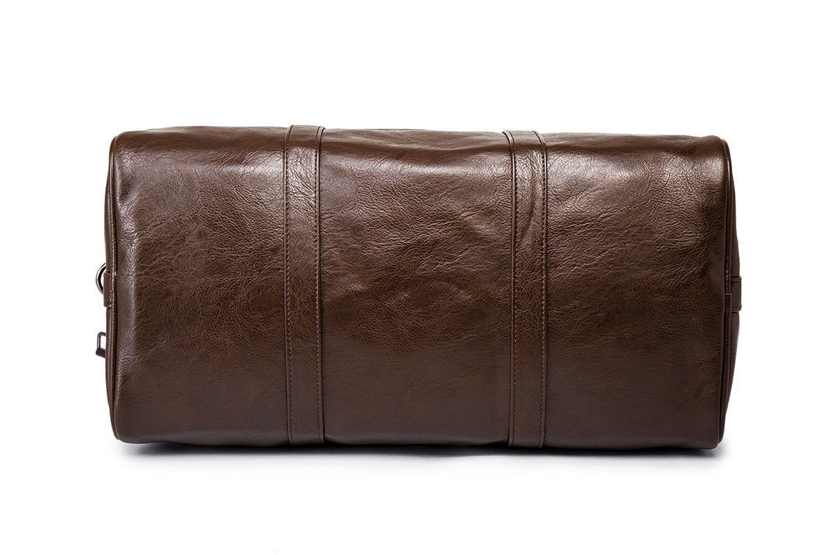 Large-Capacity Leather Travel Bag – Lightweight & Durable Hand Luggage