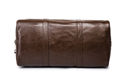 Large-Capacity Leather Travel Bag – Lightweight & Durable Hand Luggage