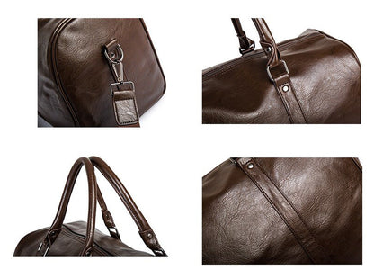 Large-Capacity Leather Travel Bag – Lightweight & Durable Hand Luggage
