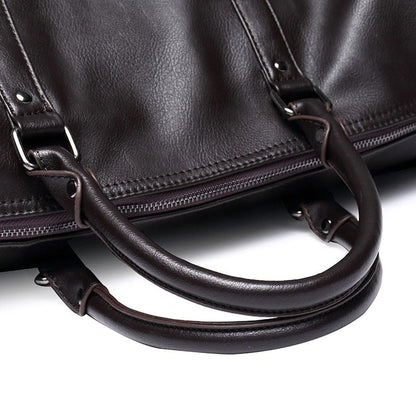 Large-Capacity Leather Travel Bag – Lightweight & Durable Hand Luggage