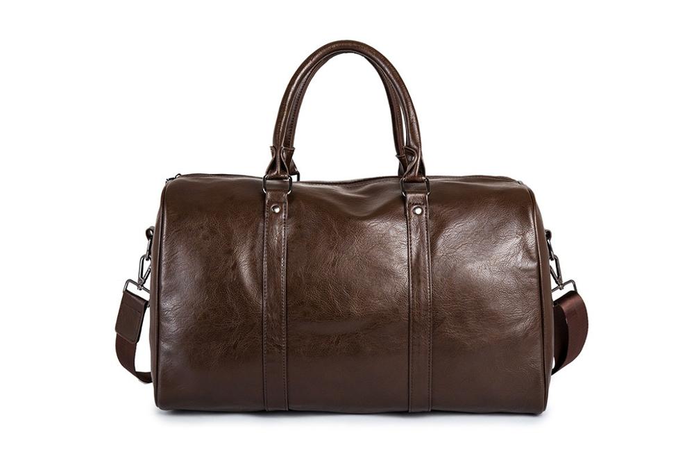 Large-Capacity Leather Travel Bag – Lightweight & Durable Hand Luggage