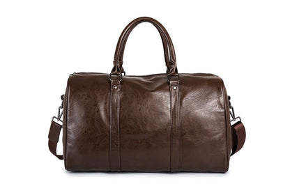 Large-Capacity Leather Travel Bag – Lightweight & Durable Hand Luggage