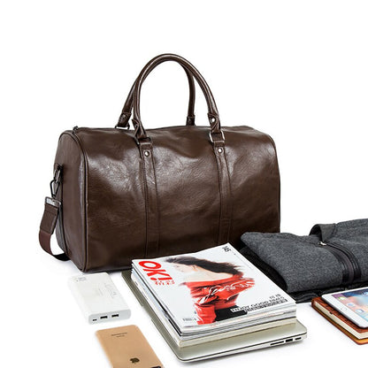 Large-Capacity Leather Travel Bag – Lightweight & Durable Hand Luggage