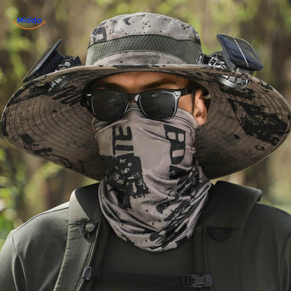 Solar-powered hat with fan and UV protection - SolarCool VentiHut