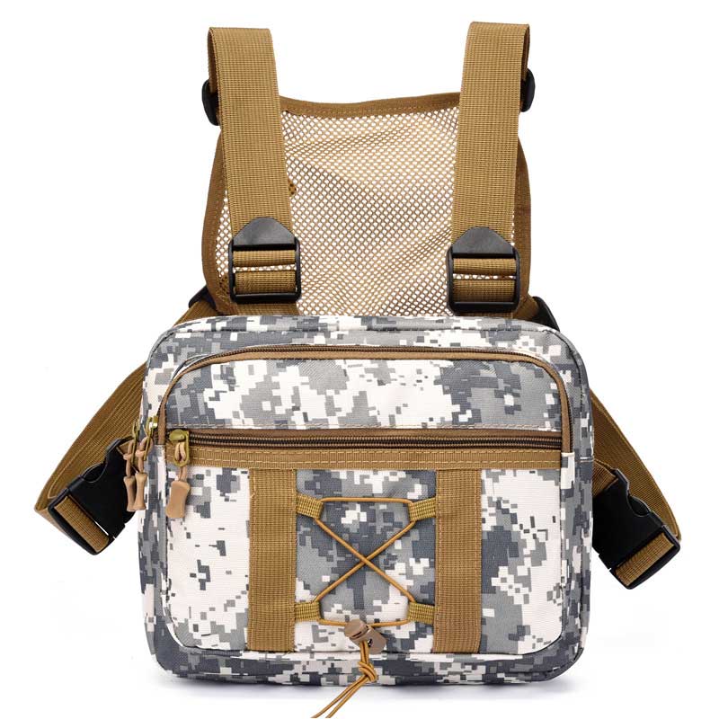 Sustainable tactical chest pouch – waterproof multi-pocket outdoor gear