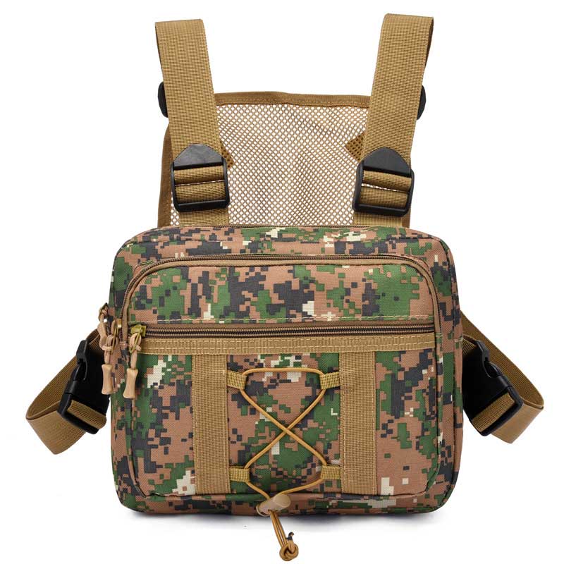 Sustainable tactical chest pouch – waterproof multi-pocket outdoor gear
