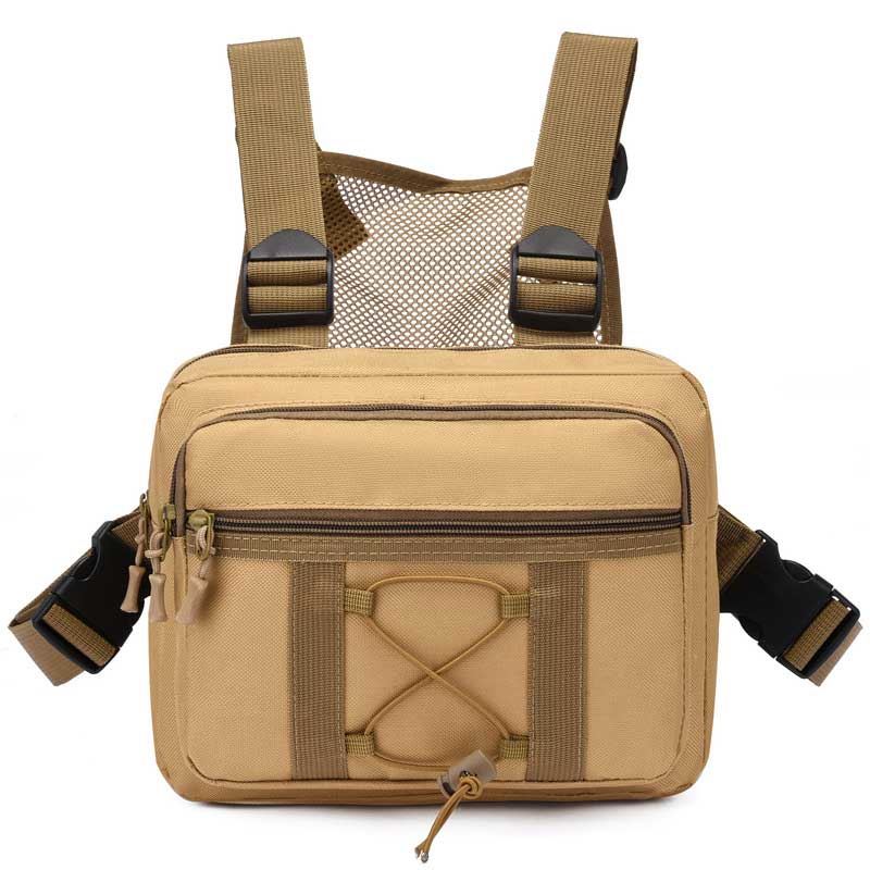 Sustainable tactical chest pouch – waterproof multi-pocket outdoor gear