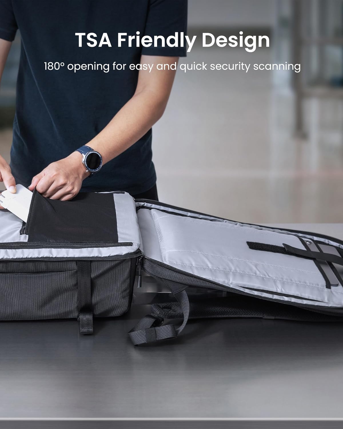 38L TSA-friendly hand-luggage travel backpack with laptop compartment