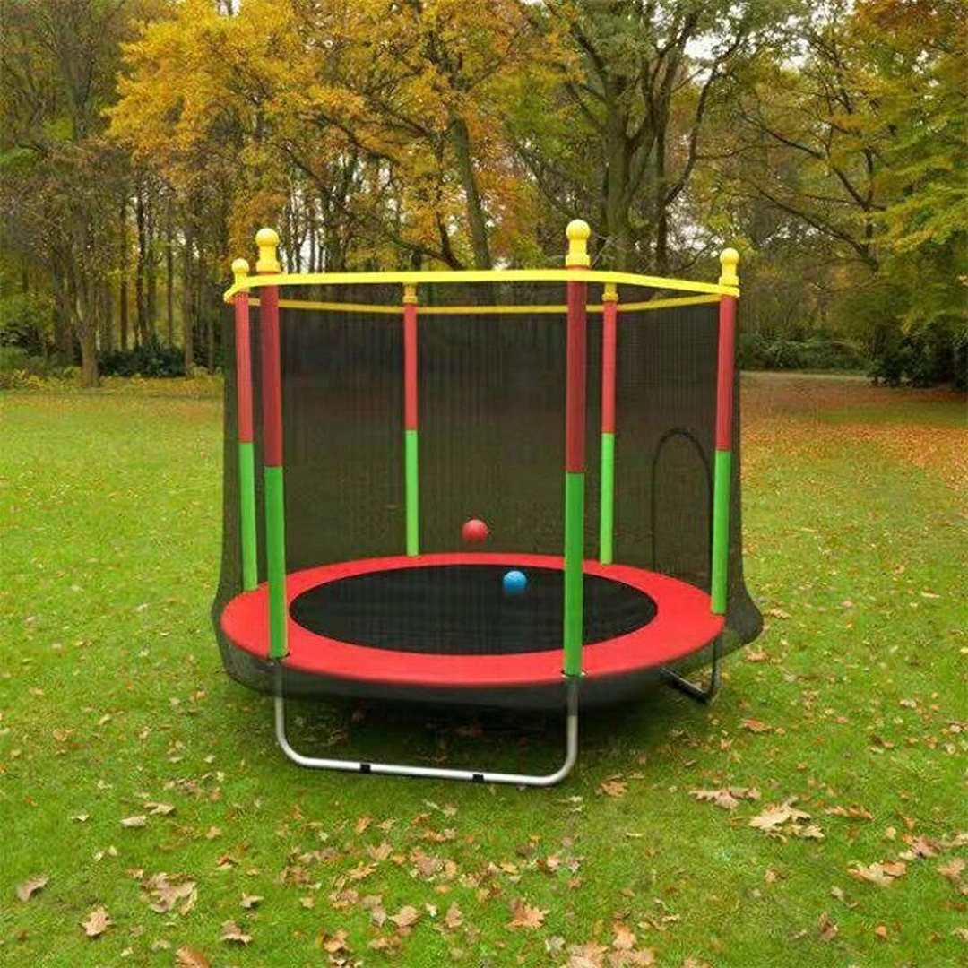 Children's trampoline with safety net – Jumpie KidsTramp