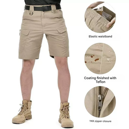 Men's outdoor shorts with 6 zip pockets - FlexTrek cargo shorts