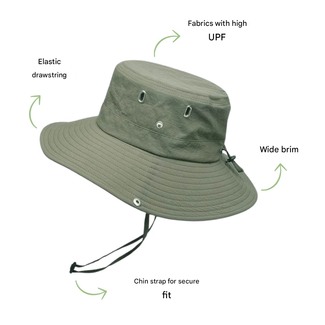 Water-repellent outdoor bucket hat with UV protection – ShieldFlex Pro