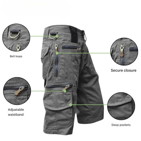 Quick-drying outdoor cargo shorts for men – TrailFlex