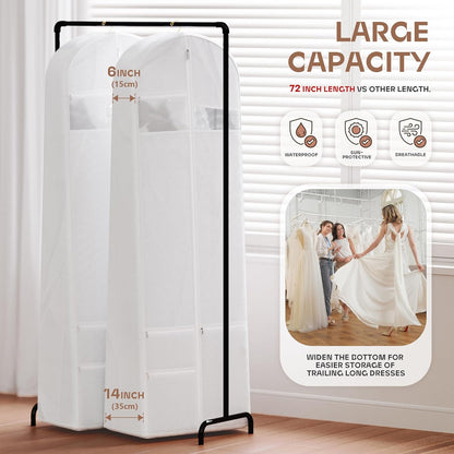 Heavy-duty travel garment bag with clear viewing window & accessory pockets – 2 for the price of 1