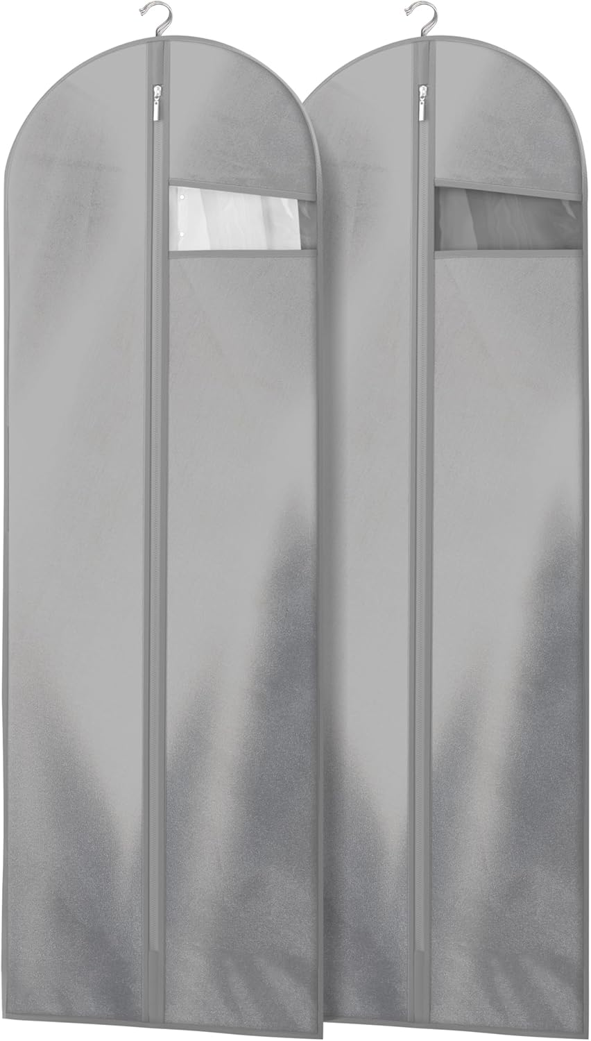 Heavy-duty travel garment bag with clear viewing window & accessory pockets – 2 for the price of 1