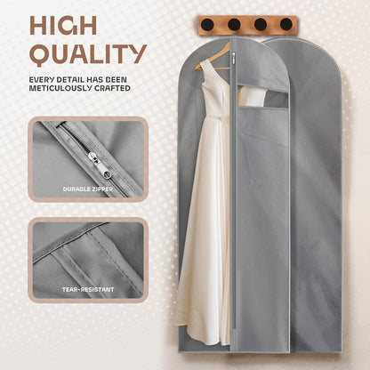 Heavy-duty travel garment bag with clear viewing window & accessory pockets – 2 for the price of 1