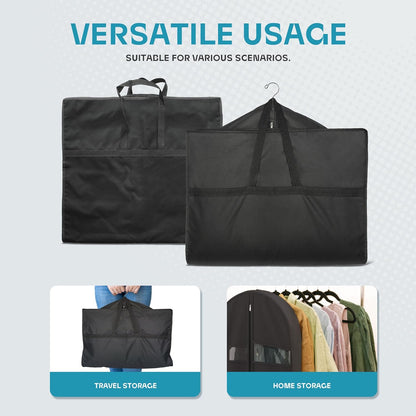 Heavy-duty travel garment bag with clear viewing window & accessory pockets – 2 for the price of 1
