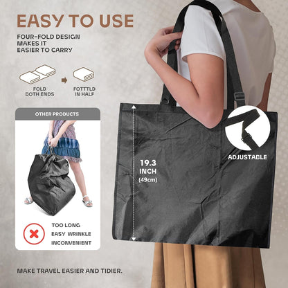 Heavy-duty travel garment bag with clear viewing window & accessory pockets – 2 for the price of 1