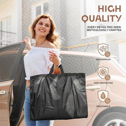 Heavy-duty travel garment bag with clear viewing window & accessory pockets – 2 for the price of 1