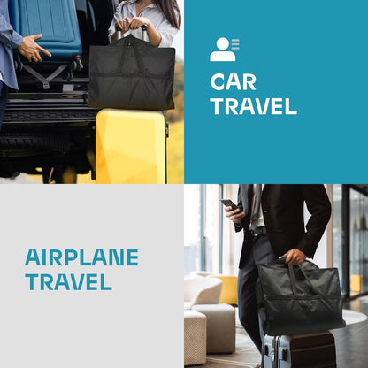 Heavy-duty travel garment bag with clear viewing window & accessory pockets – 2 for the price of 1